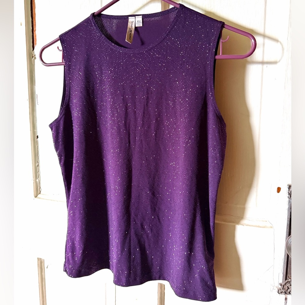 Plum Stardust Sleeveless Top – Whimsigoth Celestial Fairycore (Petite M)